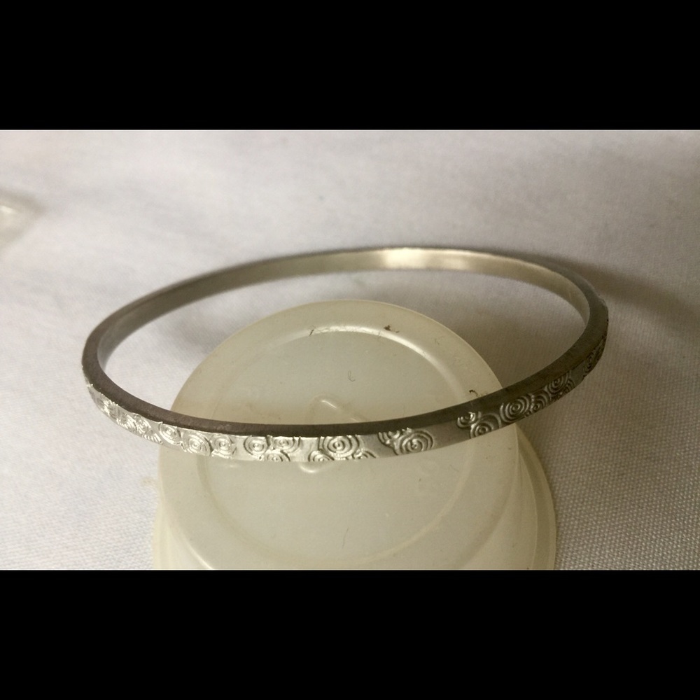 NEW “Circle design” PEWTER BANGLE BRACELET by Amos